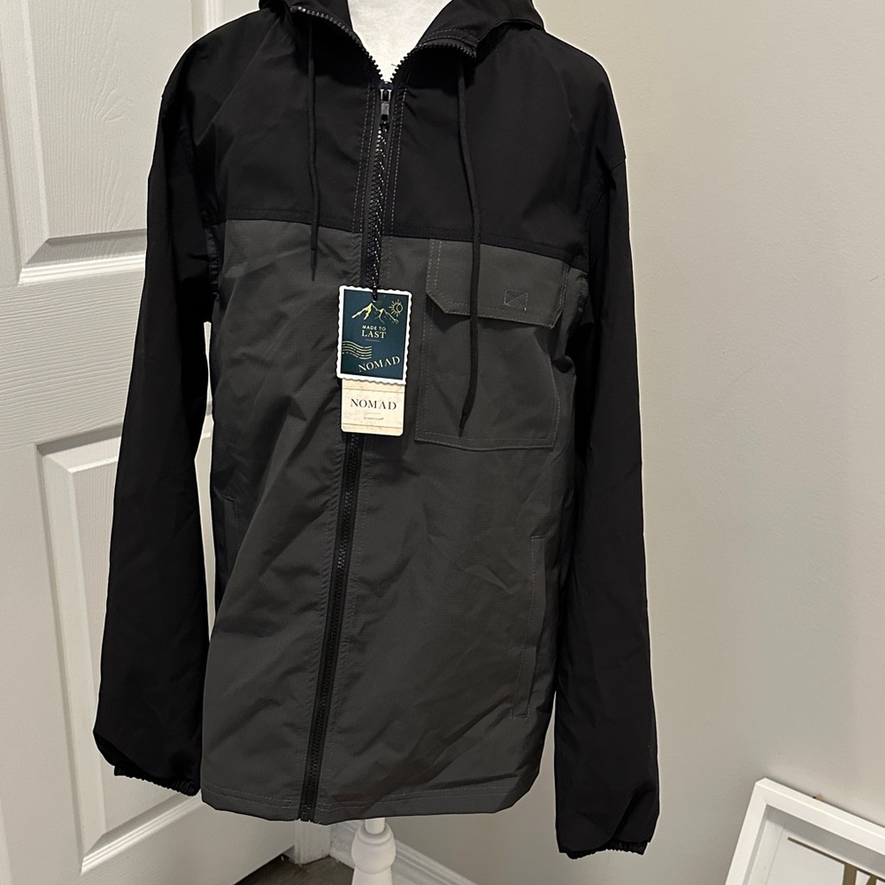 Nomad Jacket with Gold Logo Tag - Charcoal Gray